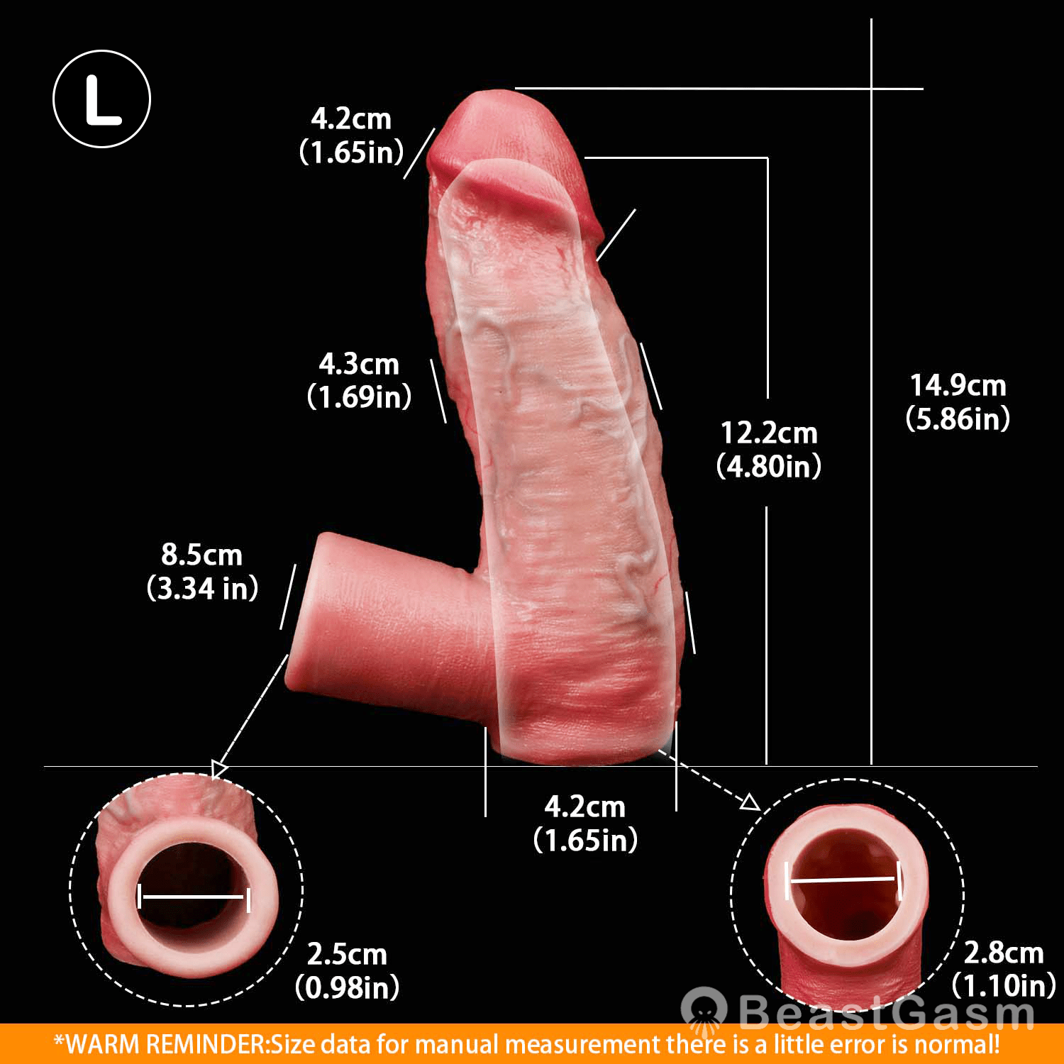 👑 Physis Realistic Cock Sleeve | Dual-Channel Stamina Lock - BeastGasm